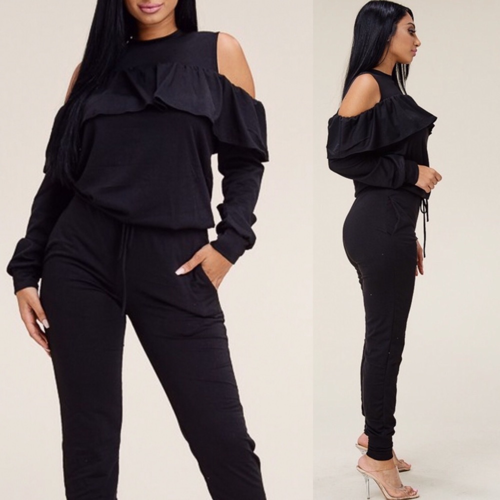 Cold Shoulder Jogger Set | Plus - Picture 2 of 6